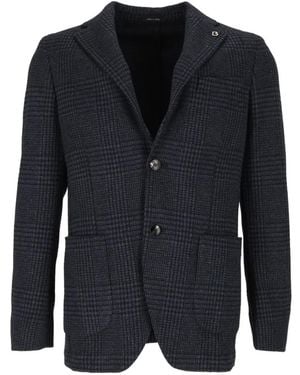 Brera Orologi Check-Pattern Blazer - Black
