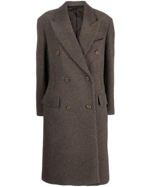 Acne Studios Bouclé Wollen Jas - Grijs