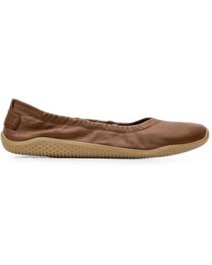 Vivobarefoot Asana Yin Elasticated Leather Ballet Flats - White