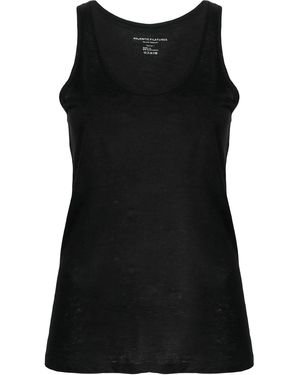 Majestic Filatures Linen Tank Top - Black