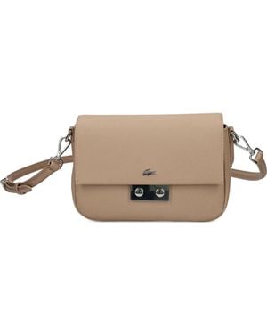 Lacoste Daily City Flap-Lock Crossbody Bag - Grey