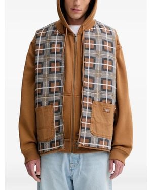 Dickies X Trasher Reversible Check-Pattern Gilet - Brown