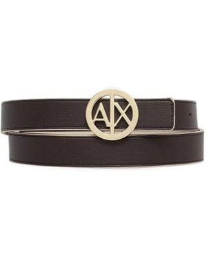 ARMANI EXCHANGE Wendbarer Gürtel Mit Logo-Schnalle - Weiß