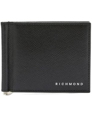 John Richmond Textured Card Holder - Black