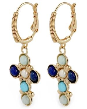 Gas Bijoux Tao Cruzita Cabochon-Embellished Earrings - White