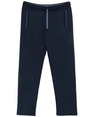 Cesare Attolini Drawstring-Waist Track Trousers - Blue