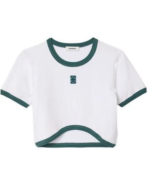 Sandro Two-Tone T-Shirt - White