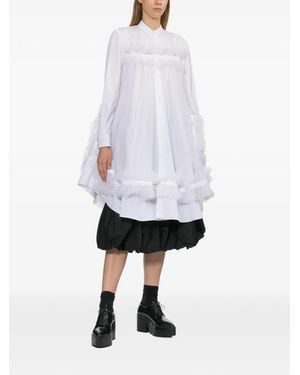 Noir Kei Ninomiya Ruffled Mini Dress - White
