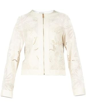 Elie Saab アイレットレース ジャケット - ホワイト