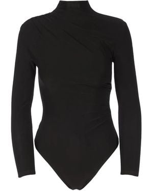 Tessitura High-Neck Bodysuit - Black