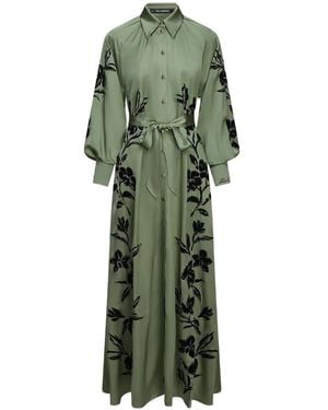 KARL LAGERFELD Orchid Hemdkleid Aus Satin - Grün