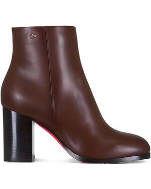 Santoni Gladys Block-Heel Ankle Boots - Brown