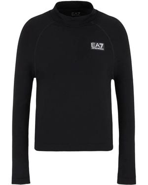 EA7 Logo-Patch Top - Black