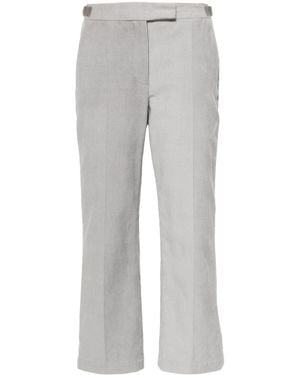 Thom Browne Corduroy Cotton Cropped Trousers - Grey