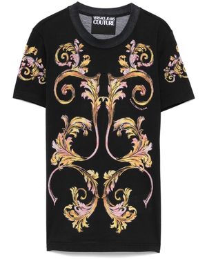 Versace Jeans Couture Barroco-Print T-Shirt - Black