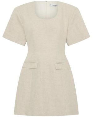 Anna Quan Robe Courte Hayden À Encolure Ronde - White