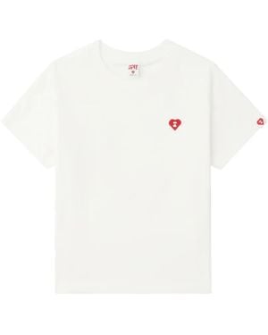 A Bathing Ape Heart-Embroidered T-Shirt - White