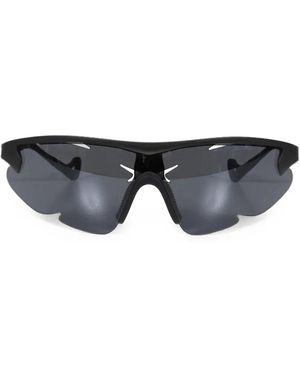 Post Archive Faction PAF X District Vision Junya Racer Geometric-Frame Sunglasses - Grey
