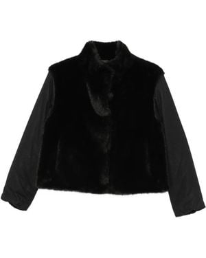 Herno Faux-Fur Panelled Jacket - Black