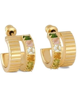 Ivi Pendientes con detalle de canalé - Metálico