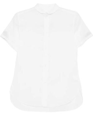 Y's Yohji Yamamoto Rounded-Collar Cotton Shirt - White