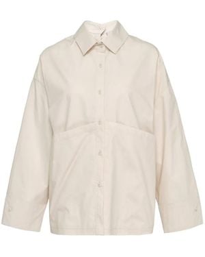 Lee Mathews Gilbert Button-Back Shirt - White
