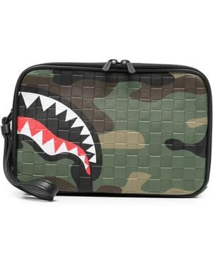 Sprayground Toilettas Met Camouflageprint - Groen
