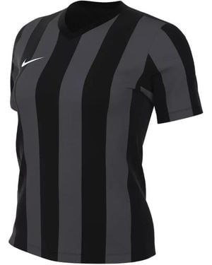 Nike Striped V-Neck T-Shirt - Black