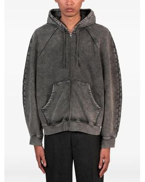 Séfr Raglan-Sleeve Zip-Up Hoodie - Gray