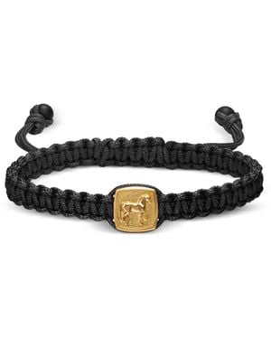 David Yurman 18K Petrvs Horse-Amulet Onyx Bracelet - Black