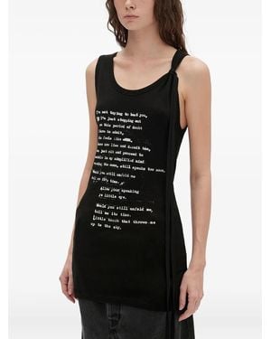 Ann Demeulemeester Geripptes Strickoberteil - Schwarz