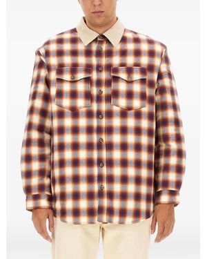 Isabel Marant Steeve Check Overshirt - Orange