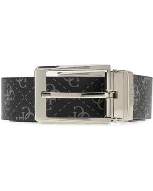 Guess Wendbarer Milano 4G Gürtel Mit Logo - Schwarz
