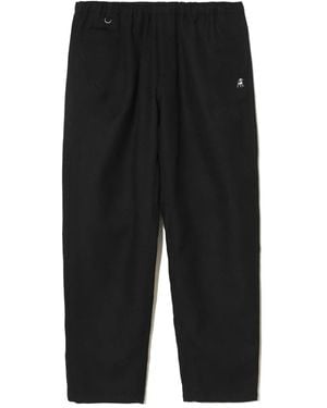 Undercover Drawstring Embroidered-Motif Pants - Black