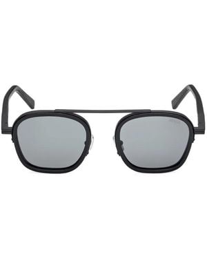 ZEGNA Square-Frame Sunglasses - Gray