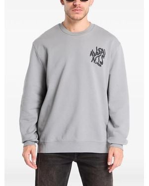 AllSaints Orlando Logo-Print Jumper - Grey