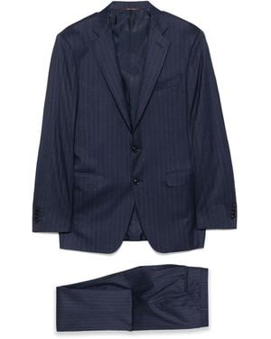 Canali Striped Suit - Blue