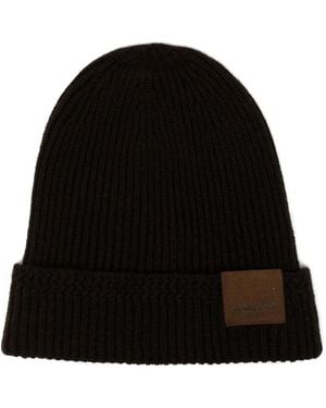 Tom Ford Ribbed-Knit Beanie - Black
