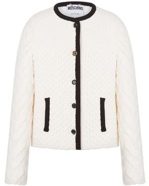 Moschino Contrasting-Trim Jacket - Natural
