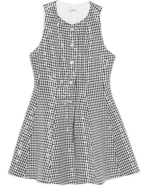 Sandro Sequin-Embellished Tweed Mini Dress - Grey
