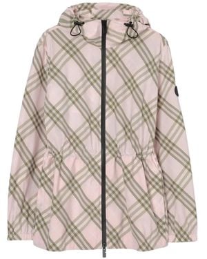 Burberry Check Whitstable Hooded Jacket - Natural