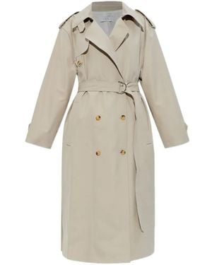 IRO Belted-Waist Double-Breasted Coat - White