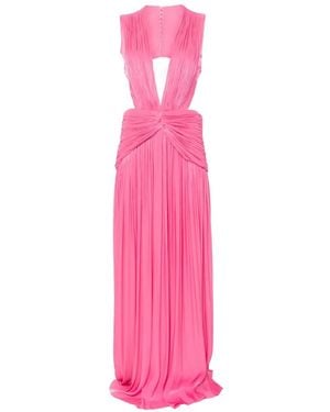 Costarellos Silla Cutout-Detail V-Neck Maxi Dress - Pink