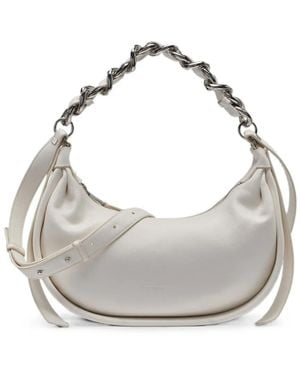 DKNY Small Fiona Chain-Link Shoulder Bag - White