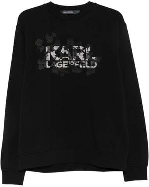 KARL LAGERFELD Sudadera Con Logo Bordado - Negro