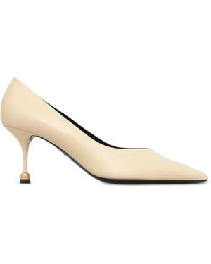 VANDA NOVAK Pola Pointed-Toe Court Shoes - Natural