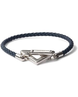 Prada Leather T-Bar Bracelet - White