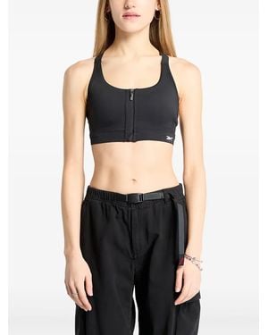 Reebok ジップ スポーツブラ - ブラック