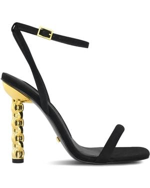 Kat Maconie Chain-Link Heel Sandals - Black