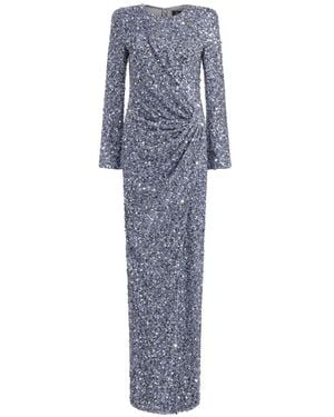 Jenny Packham Robe Longue Marie À Sequins - Blue